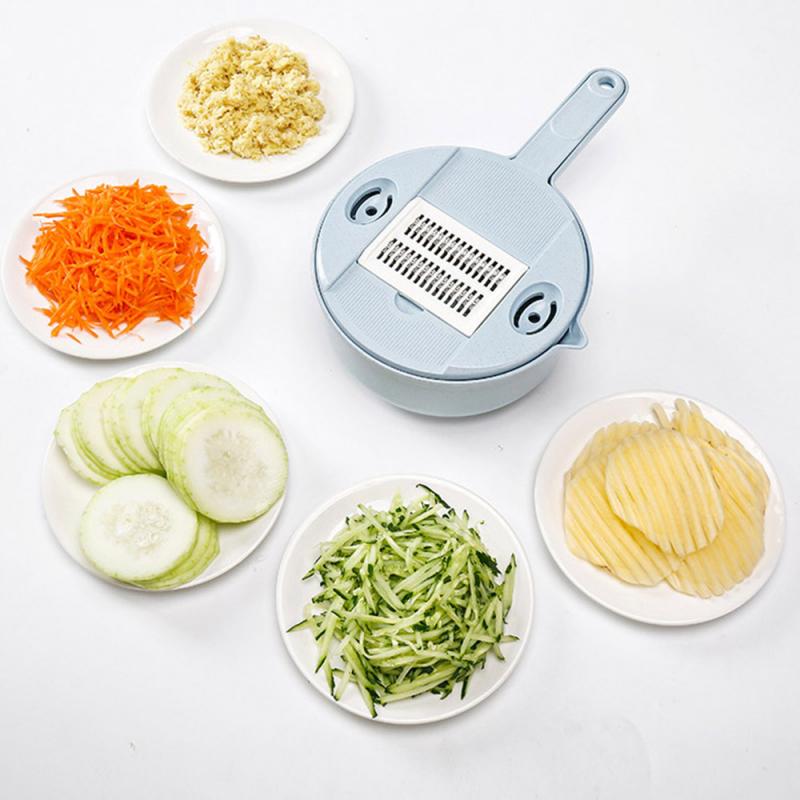 Wheat Straw Multifunction Vegetable Cutter Fruit Slicer Grater Shredders Drain Basket Slicers Gadgets Kitchen Accessories