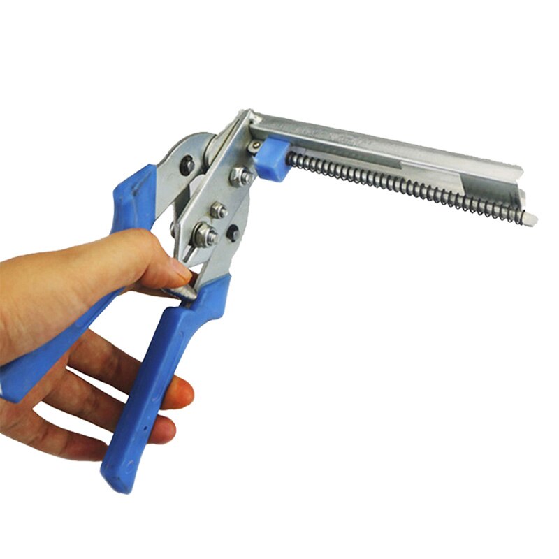 Hog Ring Plier Tool and 600pcs M Clips Staples Animal Wire Cage Plier Chicken Cage Installation Clamp Pet Cage installation Tool
