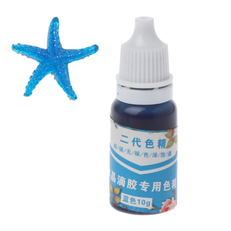 Pigmento de resina epoxi UV, resina de 10ML, colorante para teñido, pigmento de resina artesanías hechas a mano, juegos de arte DIY en 15 colores: 10