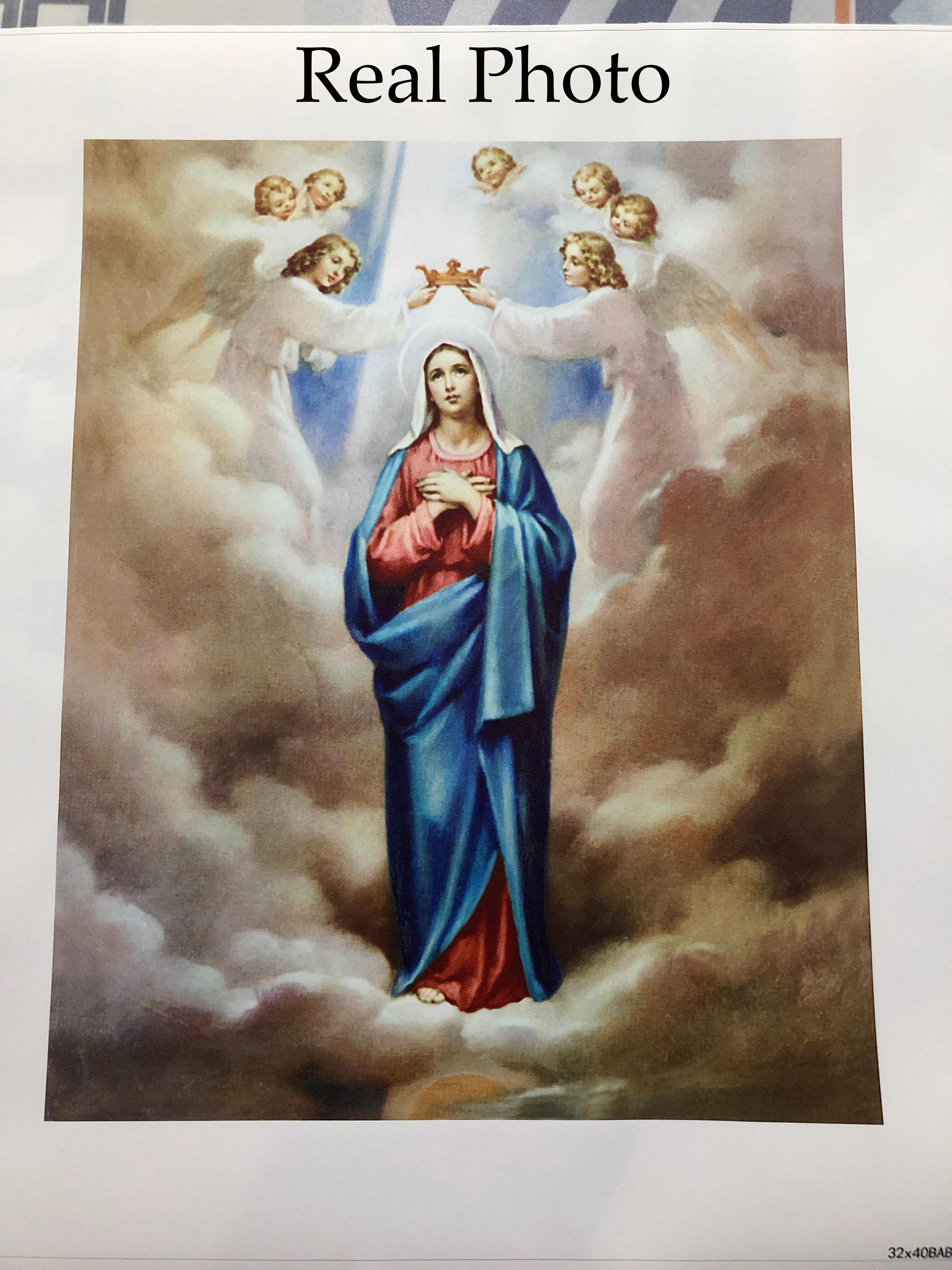 Jomfru maria afstamning kristen lærred maleri & kalligrafi kunst boligindretning lærred væg kunst billede til stue kirke