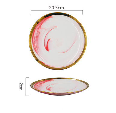 Dinner Plate Set Ceramic Kitchen Plate Tableware Set Food Dishes Pot Rice Salad Noodles Bowl Soup Kitchen Spoon Cook Tool: 2