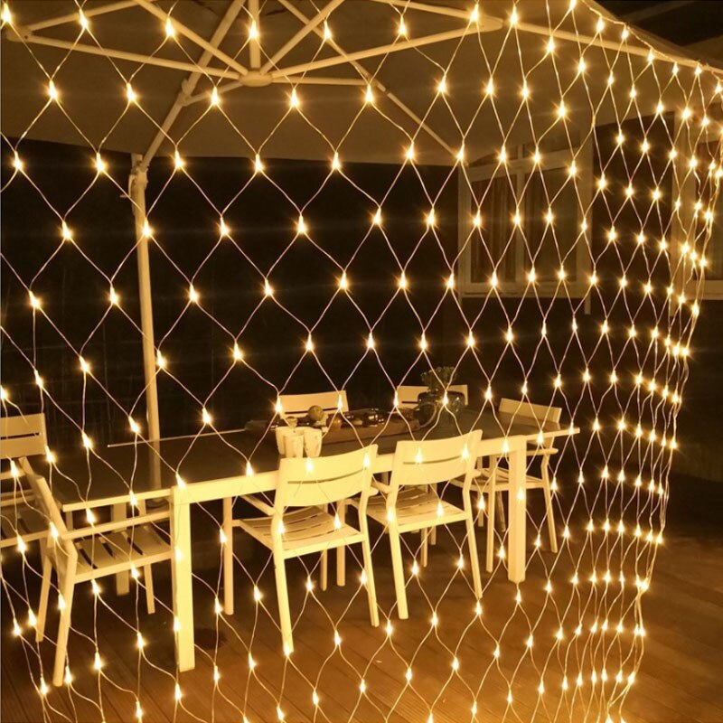 1.5x1.5M/2x3M/4x6M Icicle LED Net light Courtyard Waterproof Flick String LED christmas Tree-wrap Garden Outdoor Garland Lights