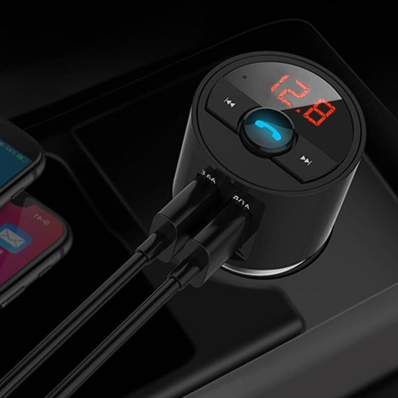 FM Transmitter USB Charger Bluetooth Car Kit FM Modulator Audio Music Mp3 Player Phone Wireless Handsfree
