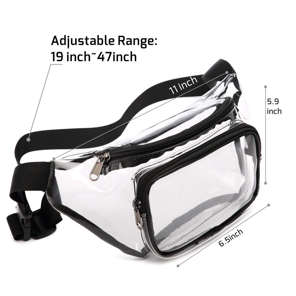 Klar Fanny Pack für frauen Männer Wasserdicht Taille Tasche Nette Harajuku streetwear Geldbörse Transparente Beutel Einstellbare nerka Gürtel Taschen