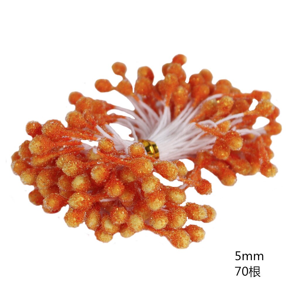 6/12/90/400 stk blandet oransje kunstig blomst kirsebær stamen bær bunt gjør-det-selv jul bryllupskake boks kranser dekor: 12. 70 stk