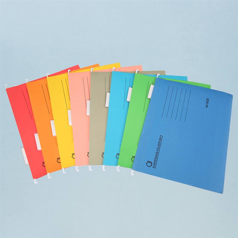 8pcs Practical Thickened Nontoxic A4 Sized Suspension Folder Hanging File Holder Desktop Office Supplies Frame Documents Holder