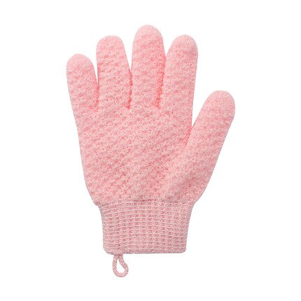 Soft Shower Exfoliating Scrub Gloves for Women Children Sponge Loofah Exfoliating Mitts for Bath, Spa Dead Skin Cell Remover: Pink 1Pc