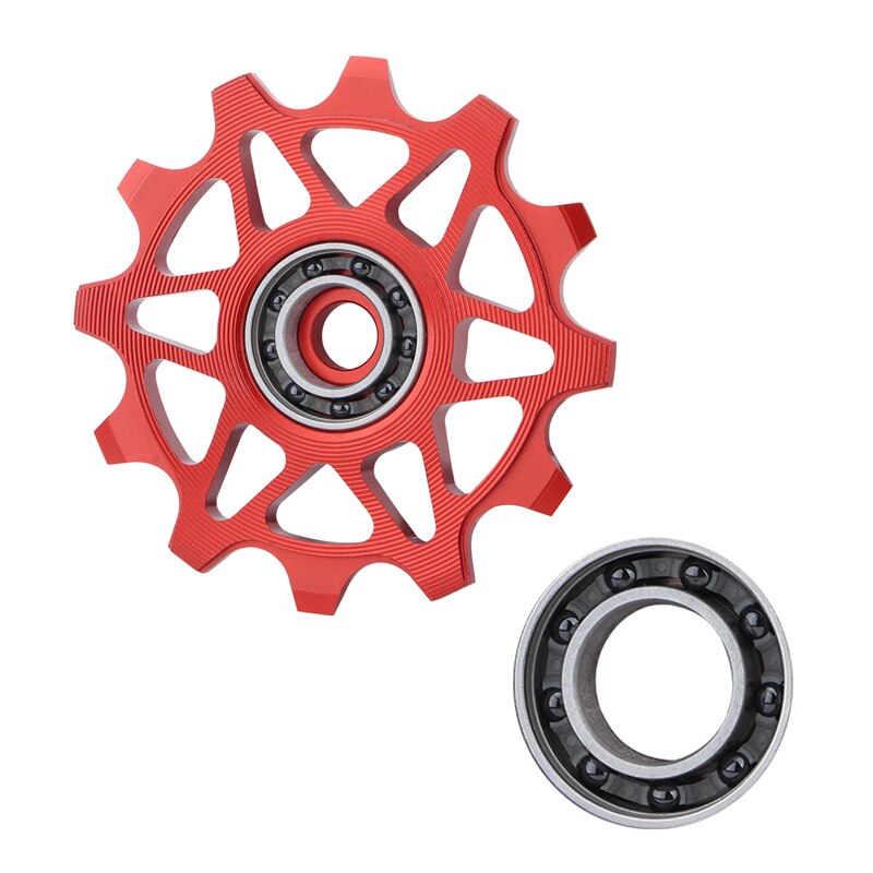 MEROCA 12T 14T ruota fantino bici puleggia in lega di alluminio cuscinetto ceramico sigillato MTB ruota guida deragliatore posteriore
