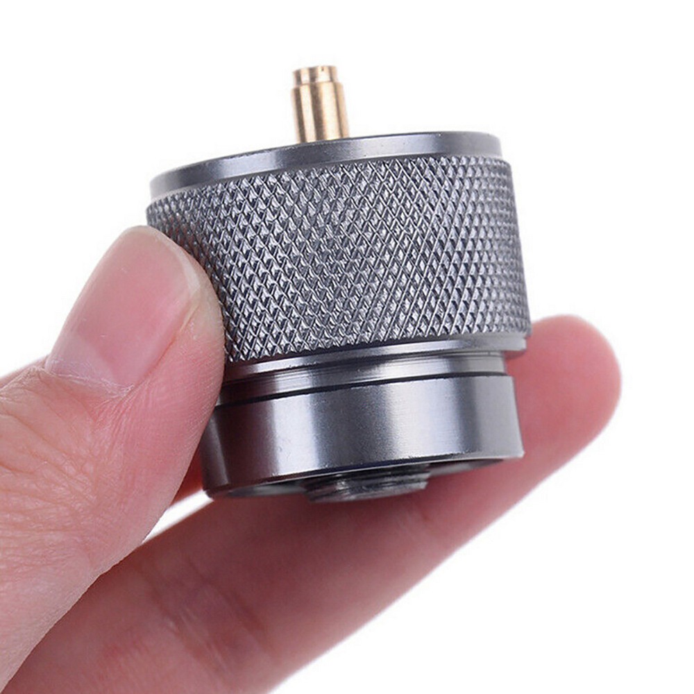 Gass tank adapter utendørs 1 lb komfyr tank adapter gass propan sylinder kobling beholder ventil utendørs tur camping verktøy