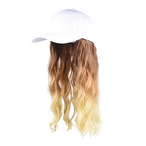 Tomo Korte Baseball Cap Haar Pruik Synthetische Natuurlijke Wave Hair Extensions Pruik Met Hoeden Verstelbare Voor Vrouwen Blonde Kleur: Bai 27 613