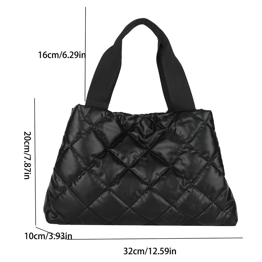 Puffer Schoudertas voor Vrouwen Dons Katoen Gevoerde Draagtas Bubble Handtas Portemonnee Grote Shopper Tas Gewatteerde Cloud Top Handtas