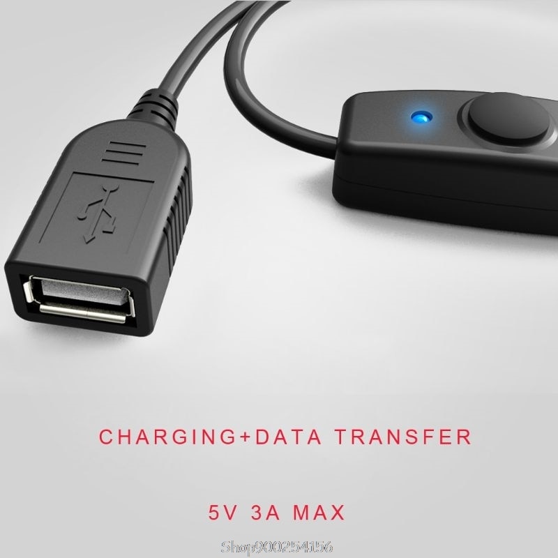 Data Sync USB 2.0 Extender Cord USB Extension Cable With ON OFF Switch LED Indicator for Raspberry Pi PC USB USB N05 20