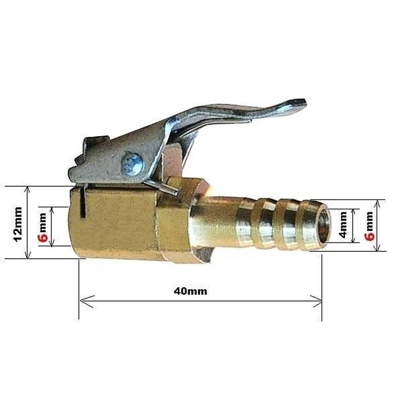Válvula de carga para neumático de bicicleta, herramientas generales de latón de 8mm, 1 Uds.