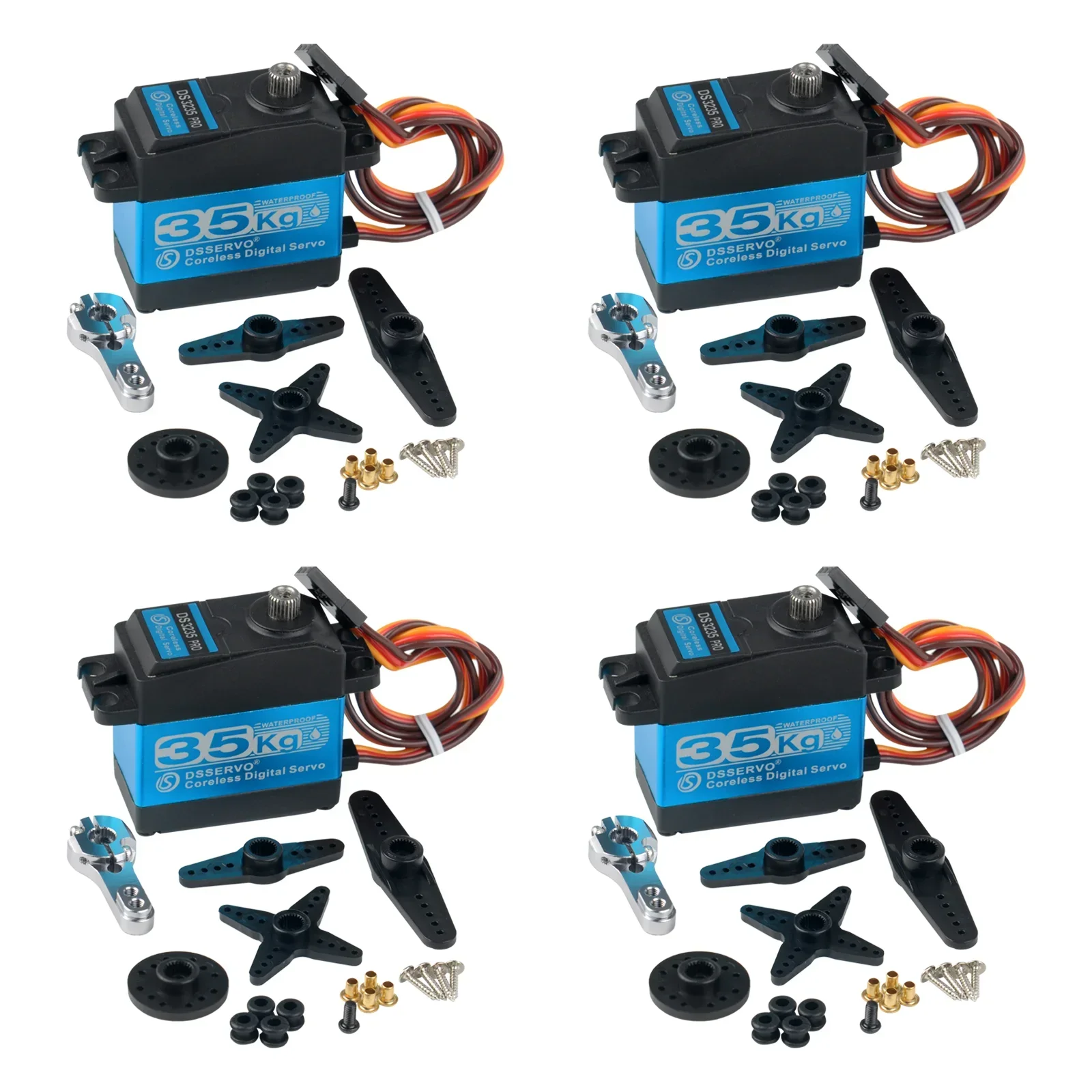 Servo Digital DS3235 PRO de 35kg, motor sin núcleo de 180/270 grados con servos de brazo Servo de 25T para Robot