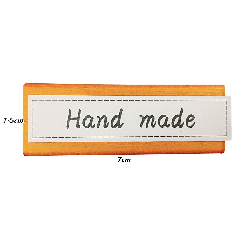 180pcs/lot White HAND MADE Long Strip Adhesive Sealing Sticker DIY Packaging Sealing Label Kraft Sticker Baking Stickers