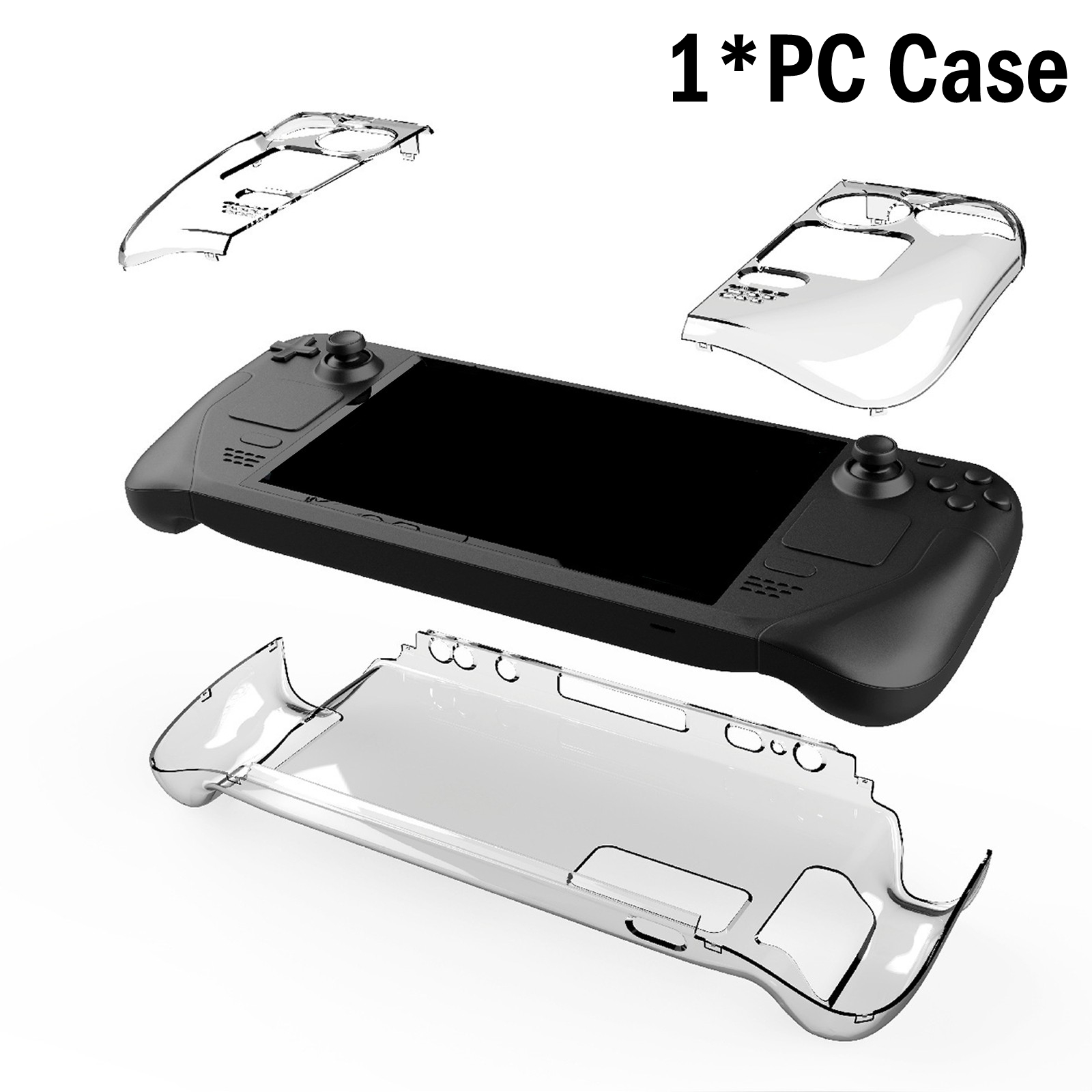 For Steam Deck Silicone Shell Storage Case Game Console Protective Cover Screen Protector Glass 7&#39;&#39; For Steam Deck Accessories: PC Case