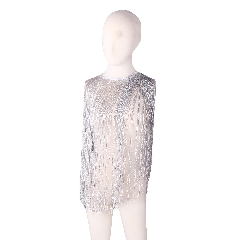 Paquet de franges dorées de 50cm de large, 5 mètres/paquet, accessoires de vêtements de scène pour robe latine