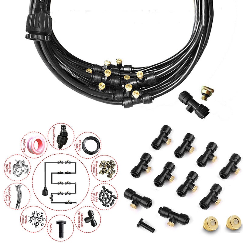 Tuinwatersproeikop elektrische pomp verneveling sproeisysteem vernevelaar voor bloemen planten kas tuin irrigatie