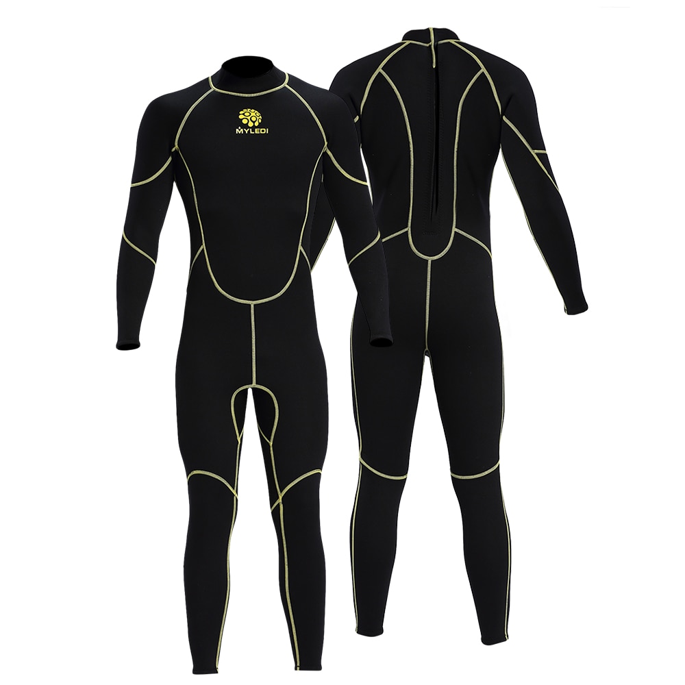 Men's 3mm Back Zip Scuba Diving Wetsuit One-Piece Diving Suit Swimming Surfing UV Protection Snorkeling Spearfishing Wetsuit