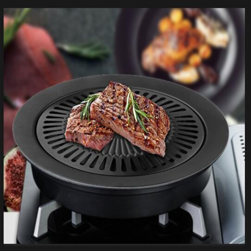 Herramientas de barbacoa sin humo para interiores, parrilla de barbacoa, plancha de gas para el hogar, placa de estufa de Gas, fácil de limpiar, de ,