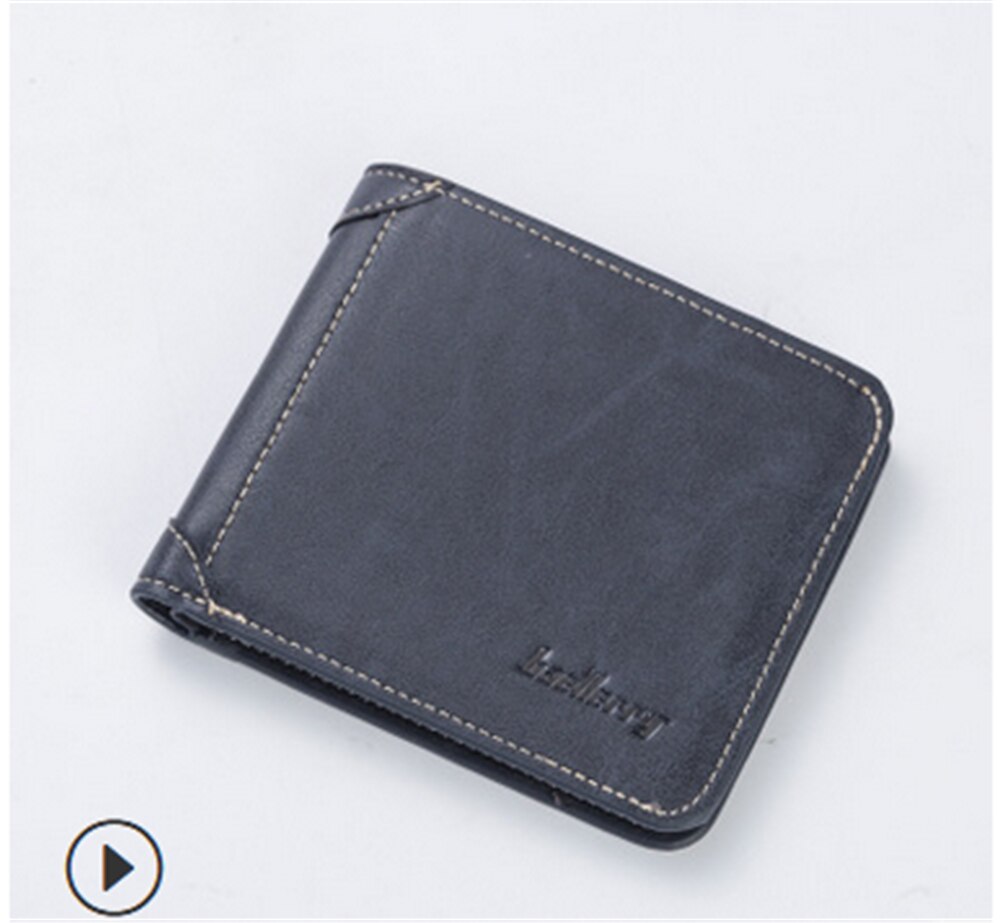 Hommes en cuir portefeuille à deux volets porte-carte d'identité sac à main chéquier longue pochette porte-monnaie: 4