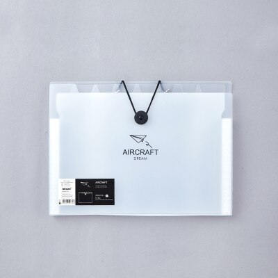 Expanding Wallet Document Bag Transparent A4 File Folder Expandable File Organizer Filling Products School Office Supplies: 8 slots aircraft