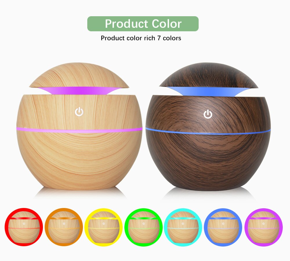 USB LED Ultrasonic Aroma Humidifier Essential Oil Diffuser Aromatherapy Purifier
