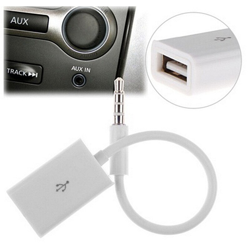 3.5mm AUX Audio Jack naar USB 2.0 Female Converter Kabel - Auto Audio Adapter