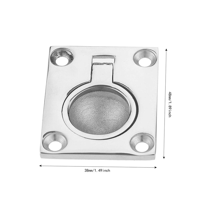 48X38Mm bateau casier trappe loquet armoire encastré anneau tirer poignée Marine surf matériel 316 acier inoxydable