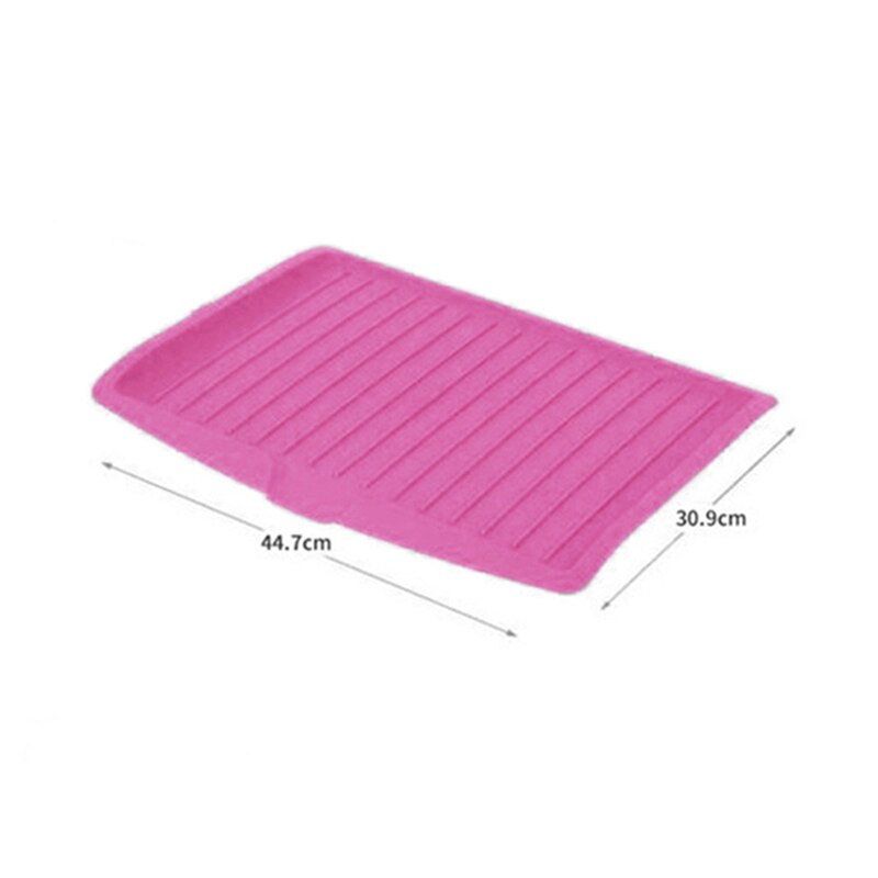 Plato de filtro para cubiertos de cocina, escurridor de platos de plástico, bandeja, tazón, vaso escurridor, rejilla para escurrir para fregadero, tabla de drenaje, herramienta para cocina con bandeja: Rose red