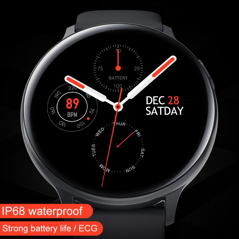 S20 ip68 vandtæt smart ur sport mænd børn fitness tracker blodtryk ppg + ecg teknologi puls til ios android
