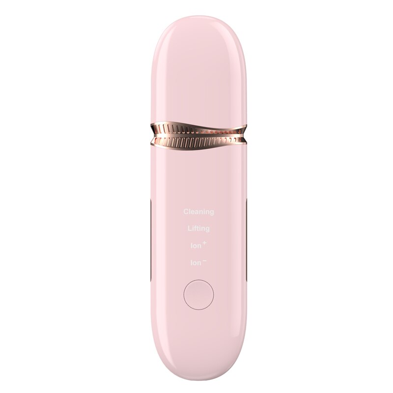 Ultrasone Huid Scrubber Comedondrukker Ion Diepe Gezicht Reiniging Schop Gezicht Spatel Cavitatie Peeling Ems Huid Reinigen: 03pink