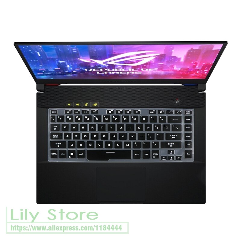 for Asus ROG Zephyrus G15 GA502I GA502IU GA502IV GA502D GA502DU GA502GU GA502 I IU IV DU GU Laptop Keyboard Cover Protector: black