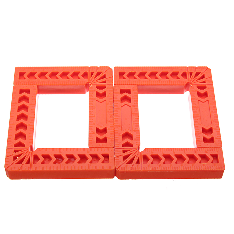 4Pcs 4 Inch 90 Degrees Right Angle Clamps Corner Clamp Ruler Clamping Square Woodworking Fixer Hand Tool L Shape Fixi