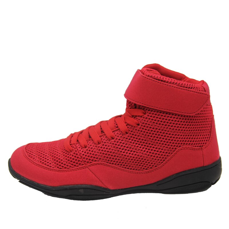 Wrestling Shoes for Men Training Shoes Black Red Lace Up Boots Male Big Size 45 Sneakers Professional Boxing Shoes