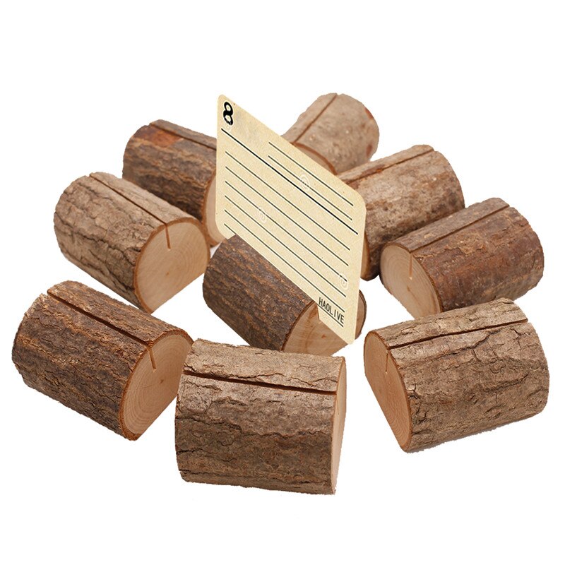 1pcs/lot Big Natural Wood Card Holder Wood Stump Wedding Party Card Holder Stand Office ID Card Holder