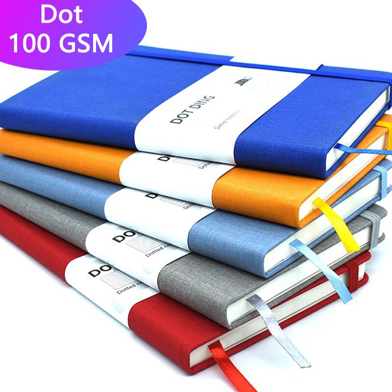 A5 Dotted Notebook 100 GSM paper cloth Hardcover Planner Diary school supplies Agenda Stationery dotted notebooks and journals