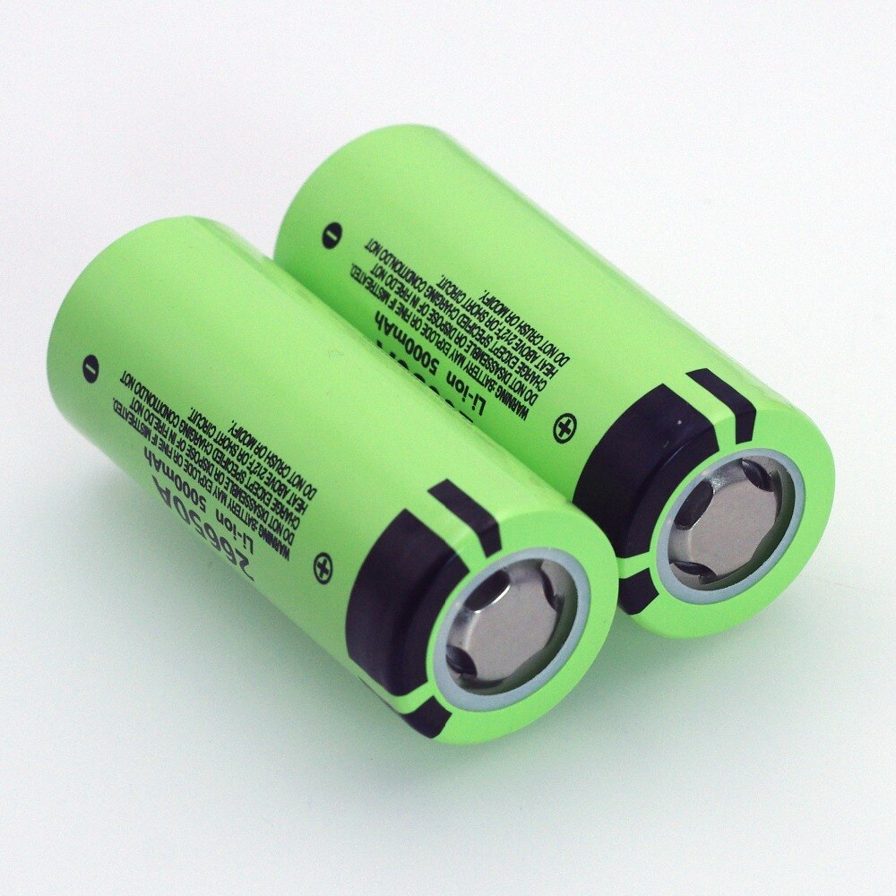 26650 Battery 3.7V 5000mAh Li-ion 26650A Lithium Rechargeable Batteries for Flashlight Headlight Power Tool Battery