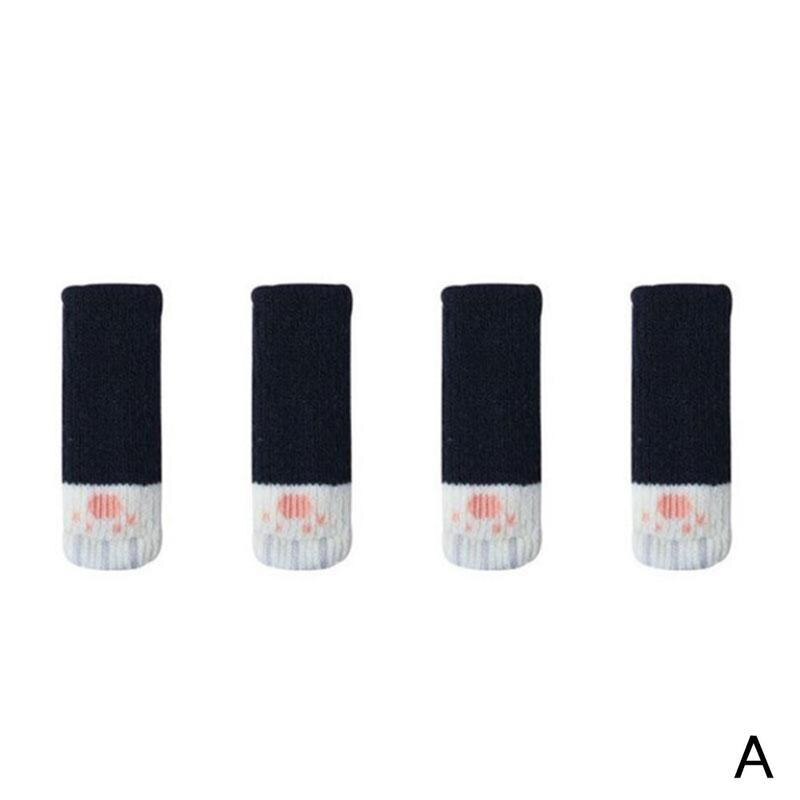 4 stk anti-skli matte støtfanger demper søte møbler ben føtter teppe caps filt pads katteklo stol ben sokker bordbeskytter: En