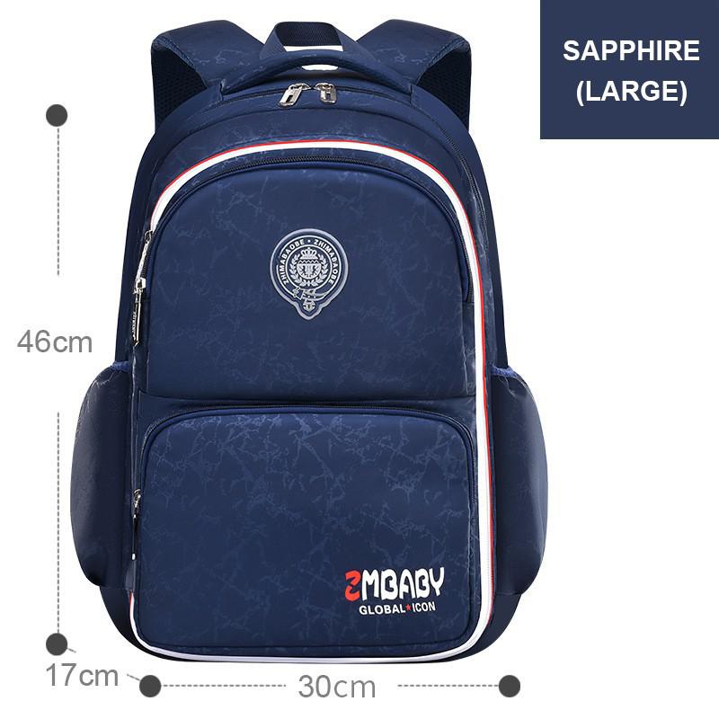 Eenvoudige Grote Capaciteit Kinderen Rugzak Nylon Waterdichte Schooltas Voor Meisjes Grote Capaciteit Outdoor Reizen Rugzakken Bookbags: Royal blue