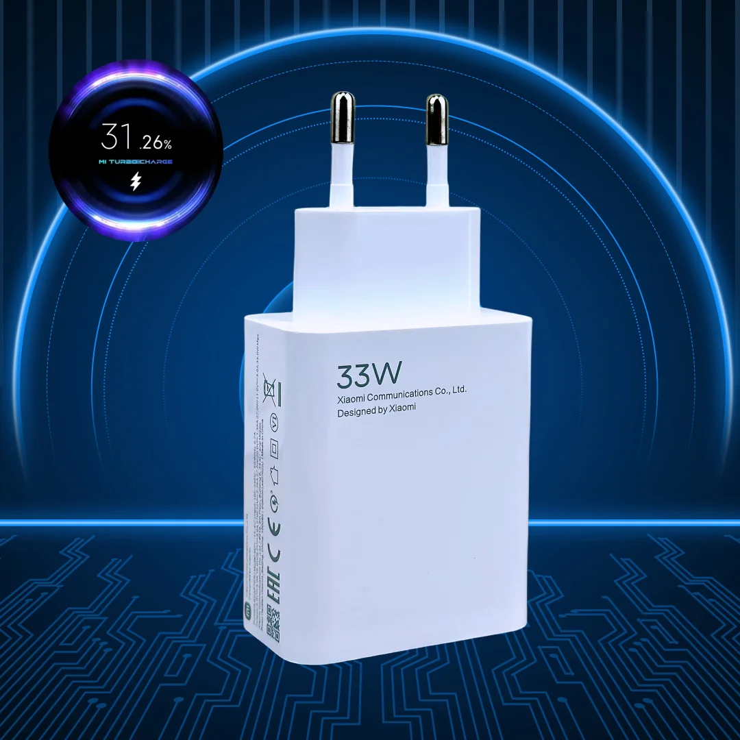 Cargador Xiaomi Original de 33W, adaptador Turbo de carga rápida de la UE, Cable Usb tipo C para Poco X5 X4 M5S X3 Pro Redmi Note 12 13 12R 13R