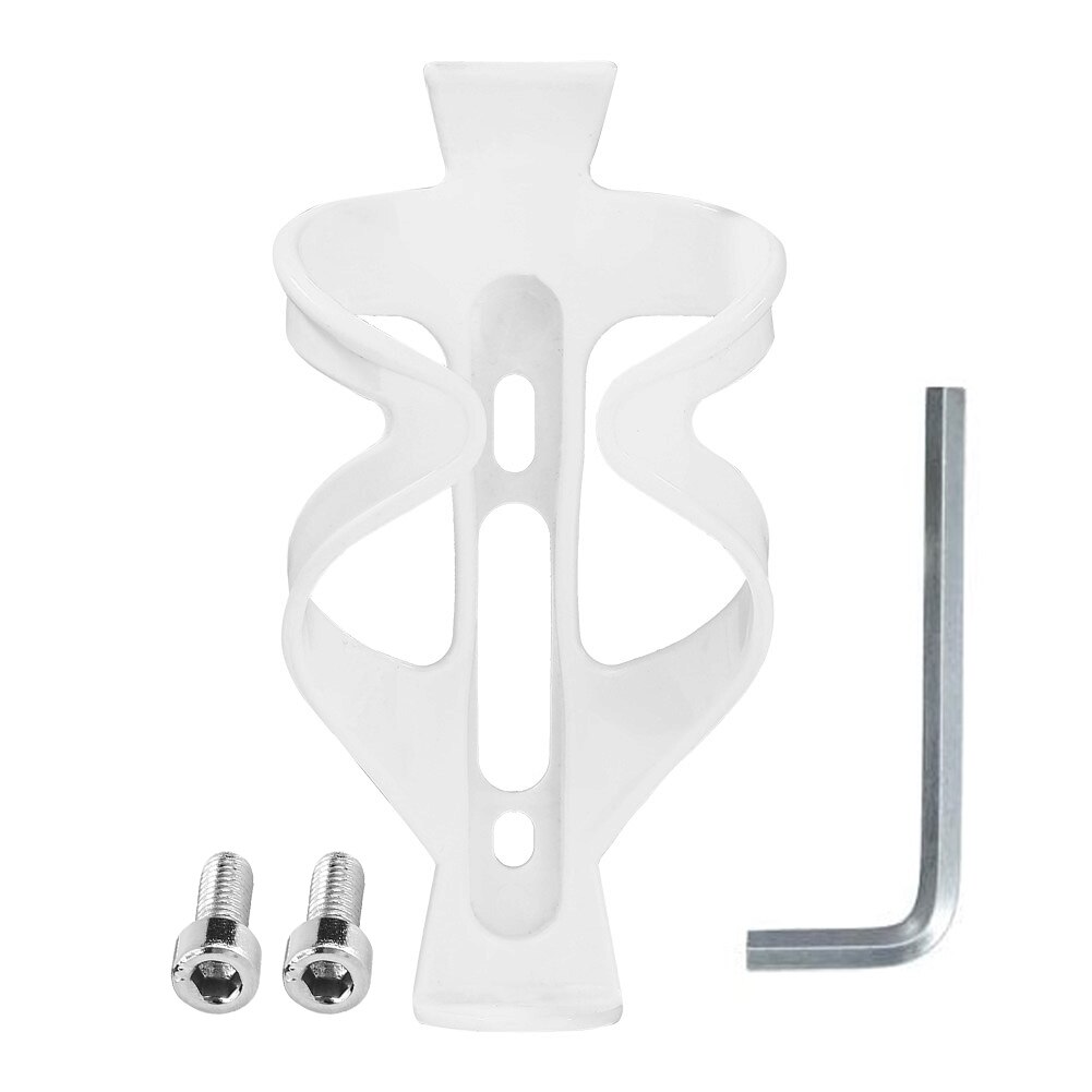 Botellero de plástico para bicicleta de montaña, soporte para vasos, equipo de ciclismo: Blanco