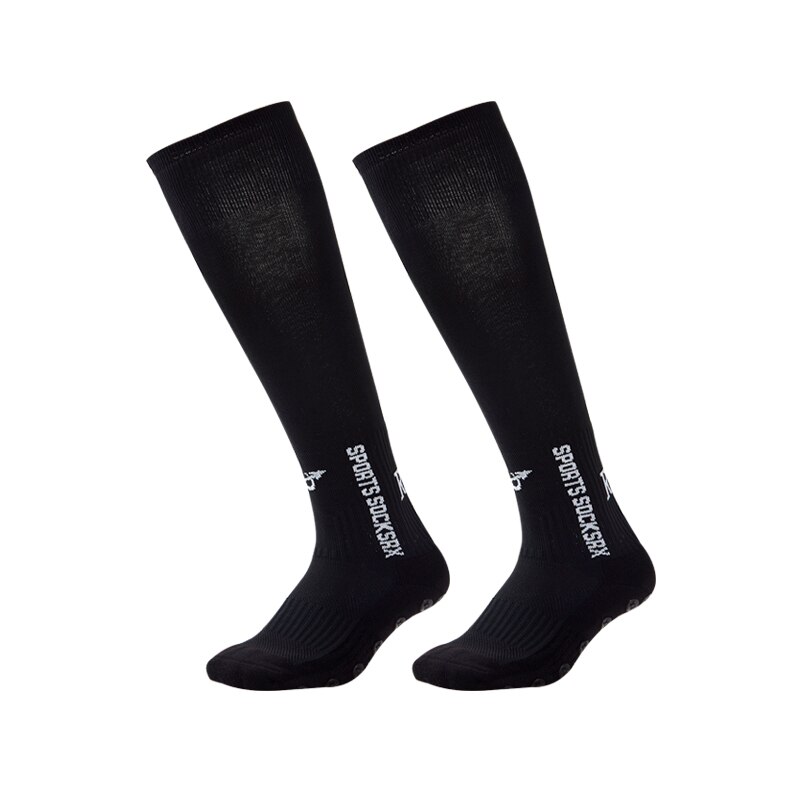 Unisex Sports Sock 1Pair Anti Slip Soccer Cotton Football Running Socks Short/Long Absorb Sweat Sock: Black / Short