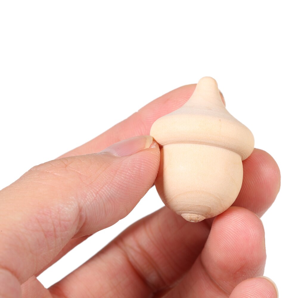 10Pcs Acorn Vorm Natuur Houten Peg Poppen Unfinished Verf Vlek Diy Ambachten Thuis Plank Party Decor Diy Kinderen Speelgoed