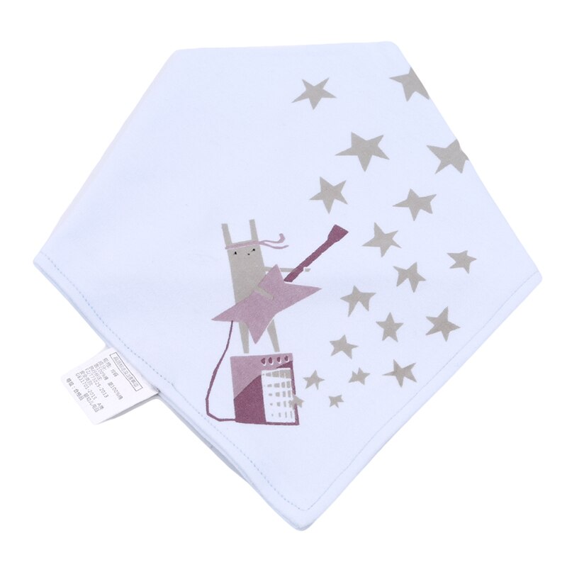 Comfortable Baby Bibs Cute Cartoon Saliva Towel Kids Feeding Double Button Bib Accessory Soft Boys Girls Scarf: guitar bunny
