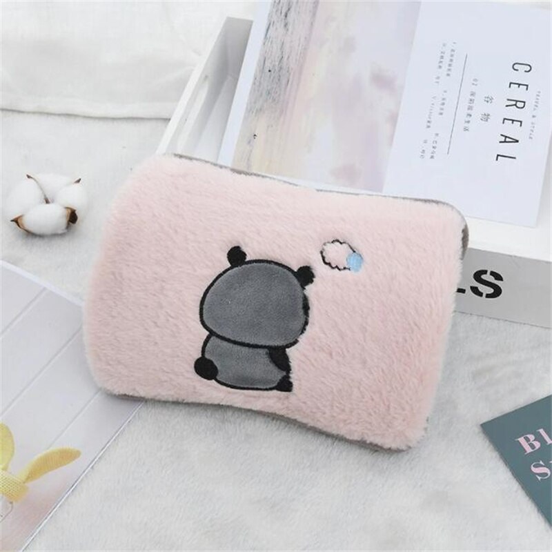 Rechargeable Electric Water Bottle For Pain Relief In Winter Fluffy Home Water Bottle Reusable Hand Warmer Water Bag