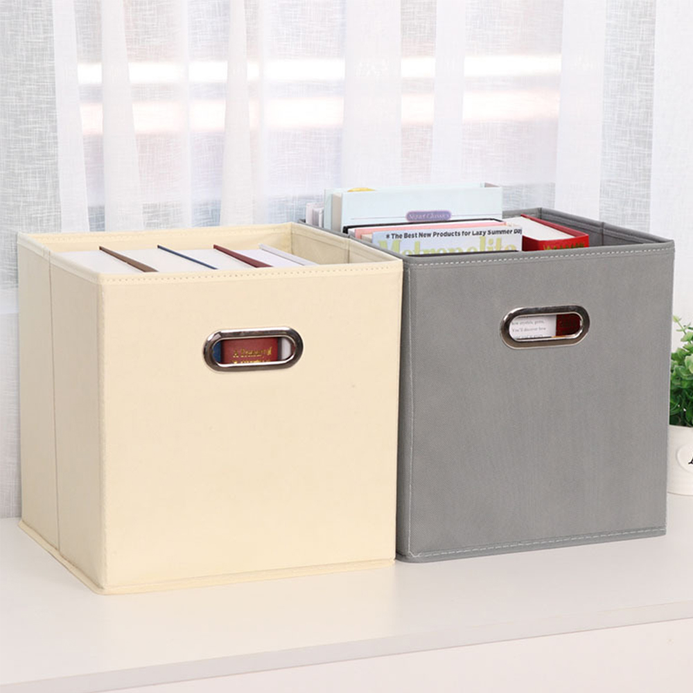 Caja de almacenamiento de tela para libros, ropa, juguetes, almacenamiento de artículos diversos, armario plegable, cajón, organizador, contenedores, cesta