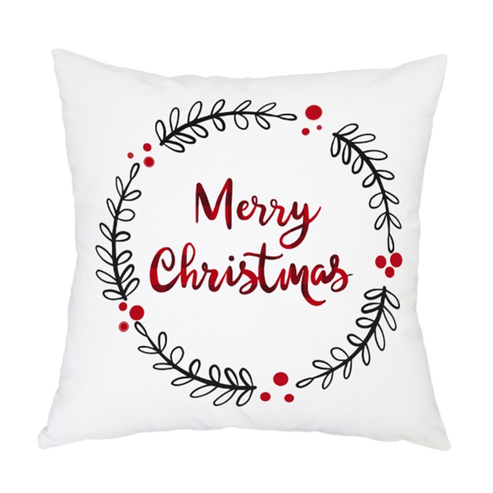 Christmas Pillow Case Beautiful Pattern Christmas Cushion Sofa Pillow Case Bedroom Decoration Cushion Pillow Case: 1