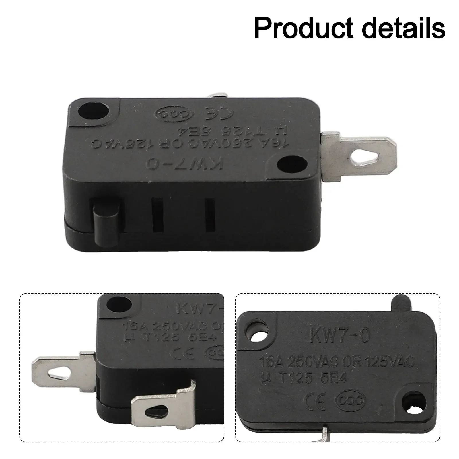 1Pcs KW7-0 16A Small Switch Air Fryer Microwave Oven Switch Switch Microwave Oven Normally Open Close Switch Kitchen Tools