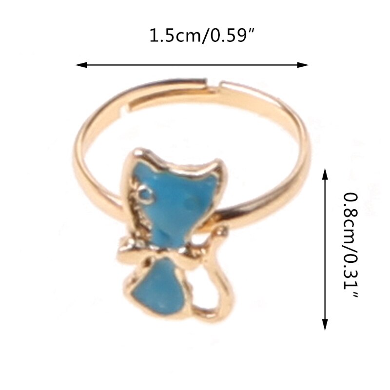 36 stück Karikatur-ringe aus einer legierung mit fliegenbox, farbenfroher, hübscher, verstellbarer schmuck